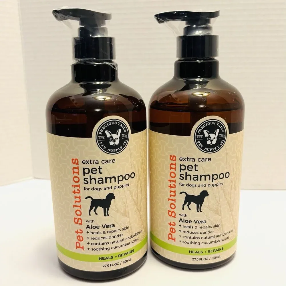 Precious Tails Pet Shampoo Skin Healing Repair Extra Care Reduce Dander Qty Of 2